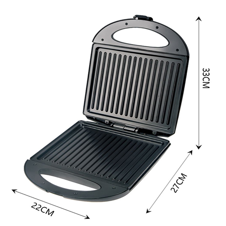 Máy kẹp nướng bánh mỳ đôi HAEGER RAF 1400W gia nhiệt kép 2 mặt, làm nóng nhanh