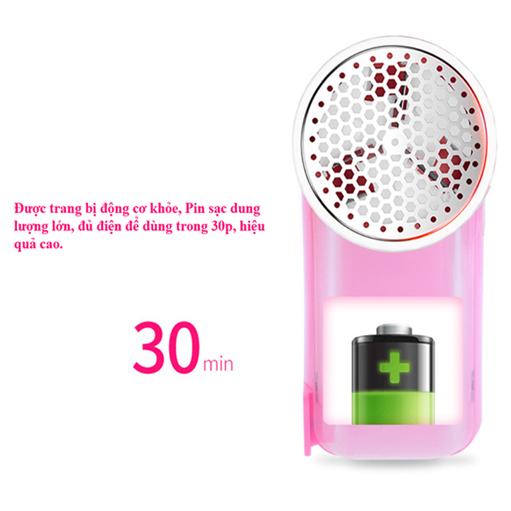 Máy cắt lông xù quần áo nhỏ gọn dùng pin sạc điện