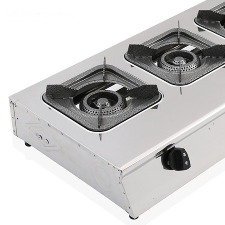 Bếp gas nấu mì cay 4 họng ngang chuyên bánh xèo, cơm niêu