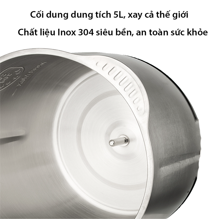 Máy xay thịt đa năng SOKANY 1000W cối lớn 5L inox 6 lưỡi dao thép không gỉ