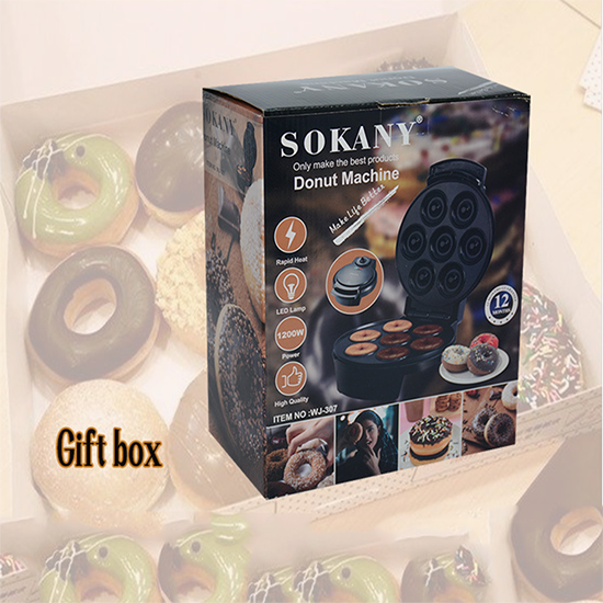 Máy làm bánh Donut SOKANY WJ-307 1200W 7 lỗ bánh