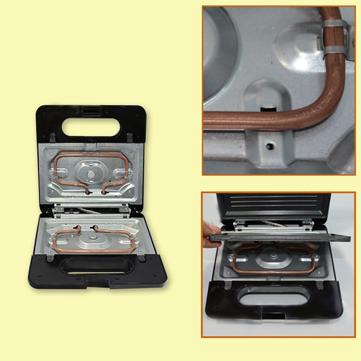 Máy kẹp nướng bánh mì, làm bánh waffle 3 khuôn SOKANY SK-303 750W