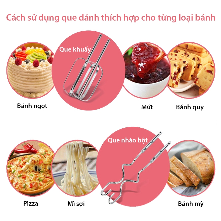 Máy đánh trứng, trộn bột SOKANY 800W kiểu dáng sang trọng, hoạt động êm ái