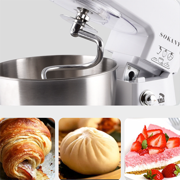 Máy đánh trứng trộn bột SOKANY SC-209 âu trộn 4L 800W đánh kem, nhào bột