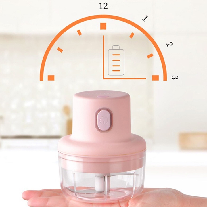 Máy xay tỏi ớt mini cầm tay sạc pin 45W 250ml tiện lợi
