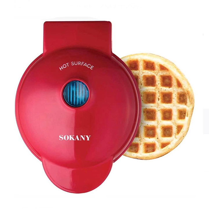 Máy làm bánh kẹp tàn ong, nướng bánh waffle mini SOKANY SK-517 350W