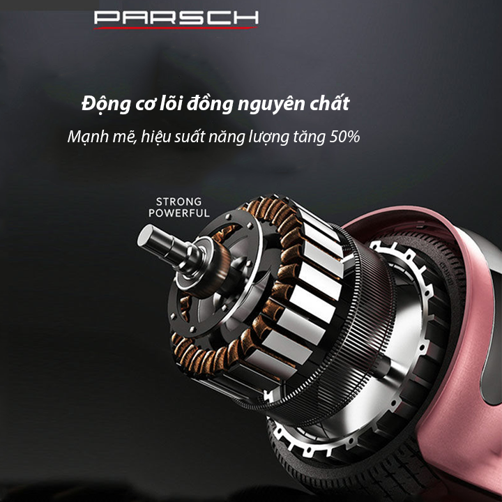 Máy vặn ốc vít, máy khoan pin động cơ lõi đồng, 2 cấp độ có đèn led chiếu sáng