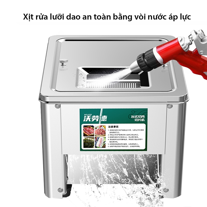Máy cắt thịt tươi sống 850W thái bì tai heo thịt bò tươi sống và tái chín Dao 5MM