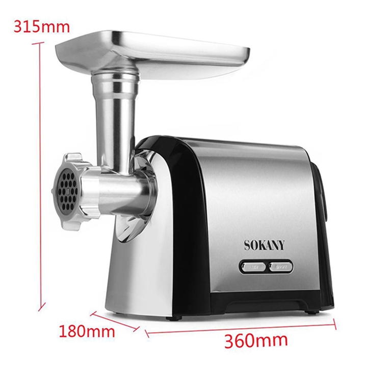 Máy đùn thịt công nghiệp SOKANY 3200W xay thịt đa năng nhồi xúc xích, lạp xưởng