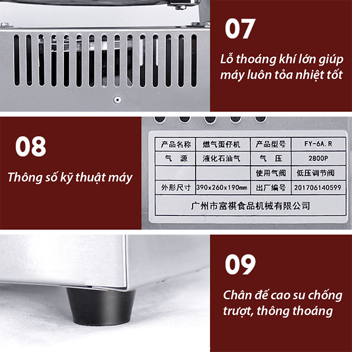 Máy làm bánh trứng gà non công nghiệp sử dụng gas