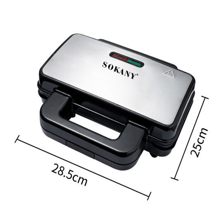 Máy làm bánh đa năng SOKANY 1000W 3 trong 1 nướng bánh mì, bánh waffle, nướng thịt