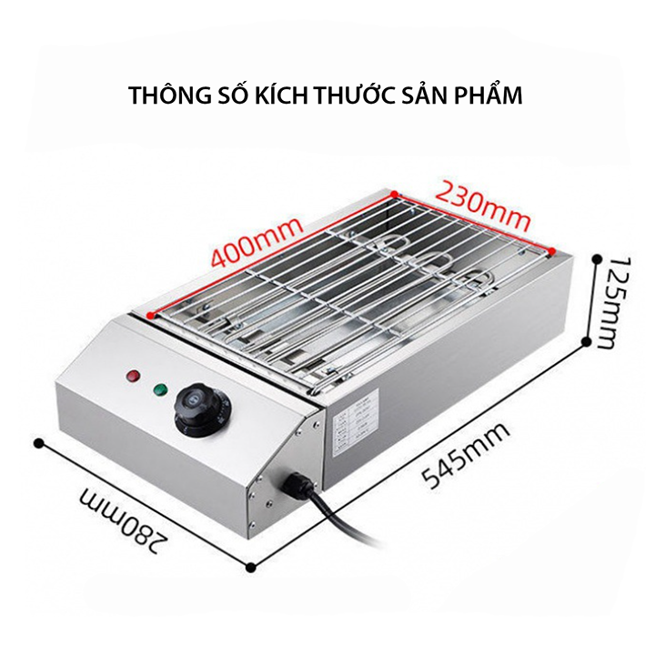 Bếp nướng điện công nghiệp không khói, nướng hải sản, thịt xiên