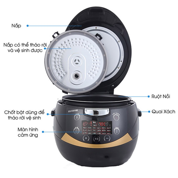 Nồi nấu trân châu FEST 900W 5L nấu và ủ tự động siêu ngon, siêu bền, giá tốt