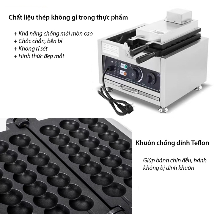 Máy làm bánh xiên hồ lô thơm ngon hot trend dùng điện (3 xiên dài)