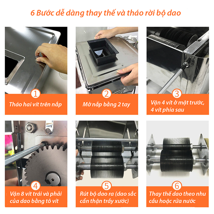 Máy cắt thịt tươi sống 850W thái bì tai heo thịt bò tươi sống và tái chín Dao 5MM