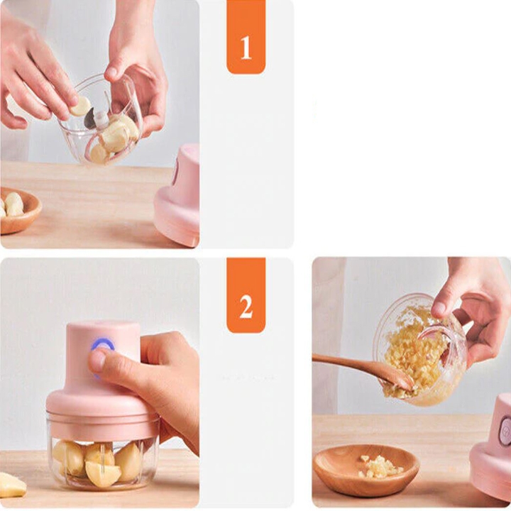 Máy xay tỏi ớt mini cầm tay sạc pin 45W 250ml tiện lợi