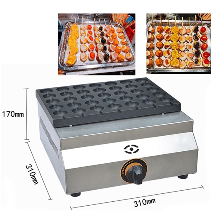 Máy nướng trứng cút xiên que 35 lỗ sử dụng gas