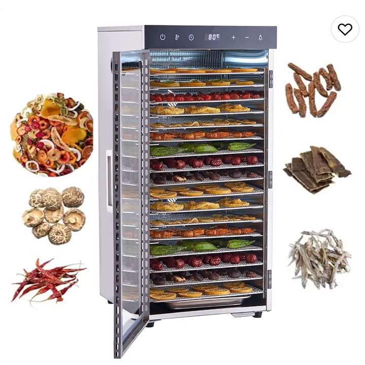 Máy sấy hoa quả, thực phẩm đa năng 18 khay inox sấy 360 độ