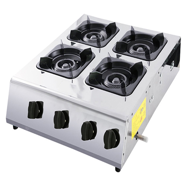 Bếp nấu mỳ cay, bếp gas mỳ cay 4 lò vuông 4 họng nấu cơm niêu, bánh xèo