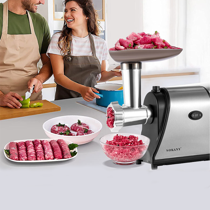Máy xay thịt, đùn thịt, làm xúc xích SOKANY SK-093 công suất 1500W