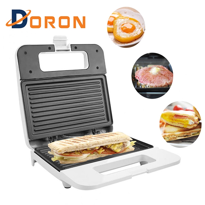Máy nướng bánh mì DORON 750W gia nhiệt kép 2 mặt, chống dính telfon siêu bền
