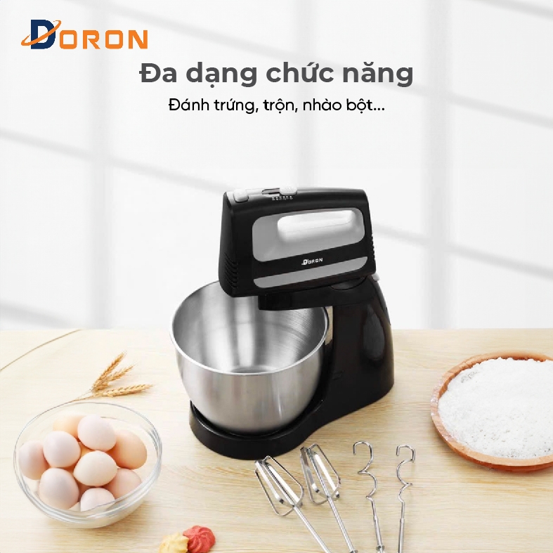 Máy đánh trứng, trộn bột để bàn DORON_145 dung tích 3.5L 400W