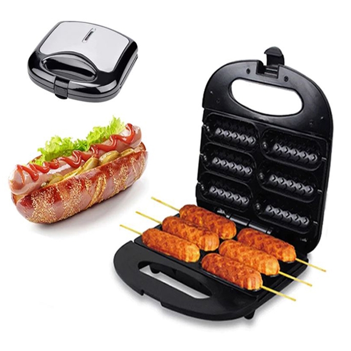 Máy nướng xúc xich SOKANY 750W gia nhiệt kép, chống dính telfon cao cấp