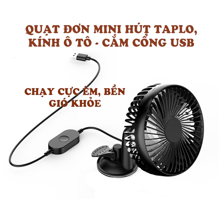 Quạt làm mát gắn ghế sau xe hơi tiện dụng với 3 tốc độ
