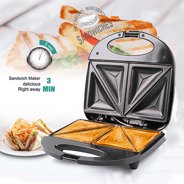 Máy nướng bánh mì sandwich HAEGER RAF 750W làm bánh hotdog waffle