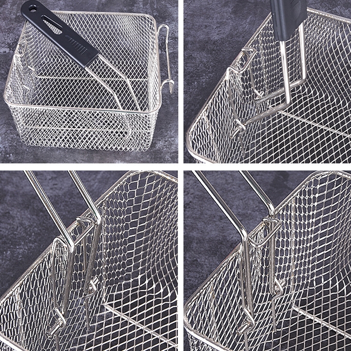 Rổ chiên nhúng điện, vợt chiên DORON chất liệu inox dày dặn chắc chắn