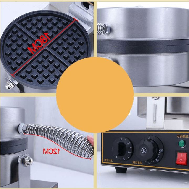 Máy nướng bánh kẹp tổ ong 1200W kiểm soát nhiệt độ chính xác, bánh thơm ngon