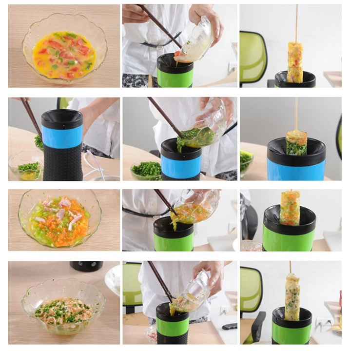 Máy chiên trứng làm trứng cuộn xúc xích gia đình 1 ống