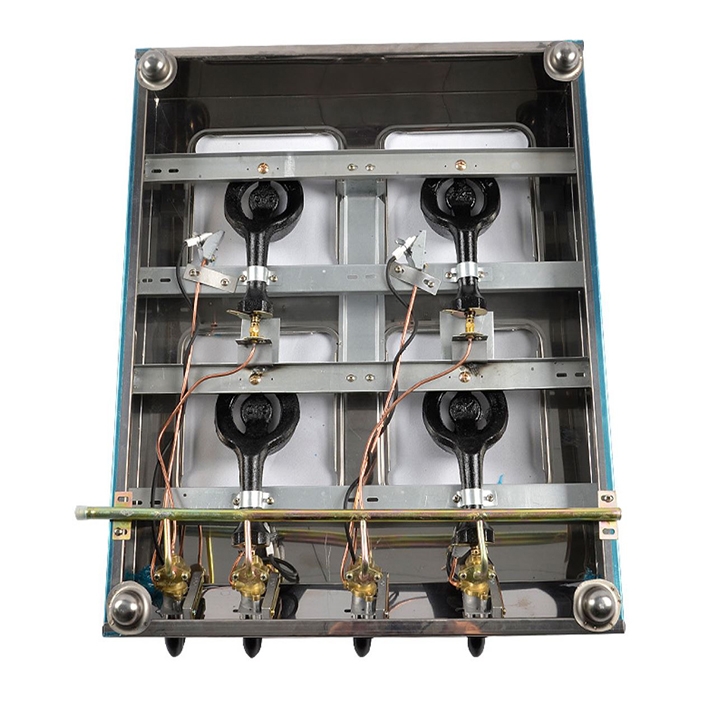 Bếp nấu mỳ cay, bếp gas mỳ cay 4 lò vuông 4 họng nấu cơm niêu, bánh xèo