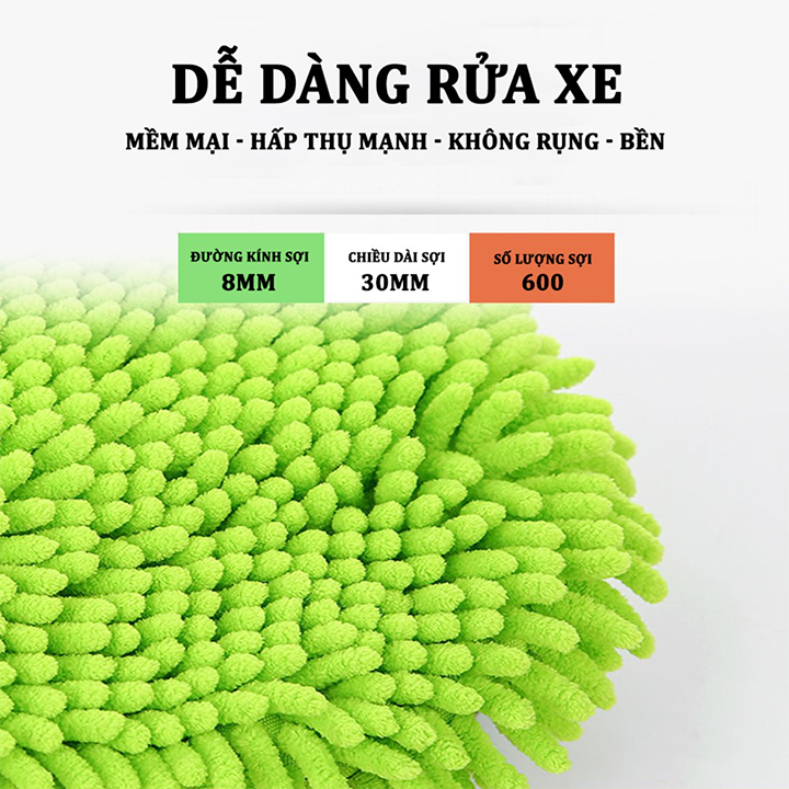 Chổi rửa xe ô tô sợi mềm, chổi lau xe chuyên dụng dành cho xe hơi