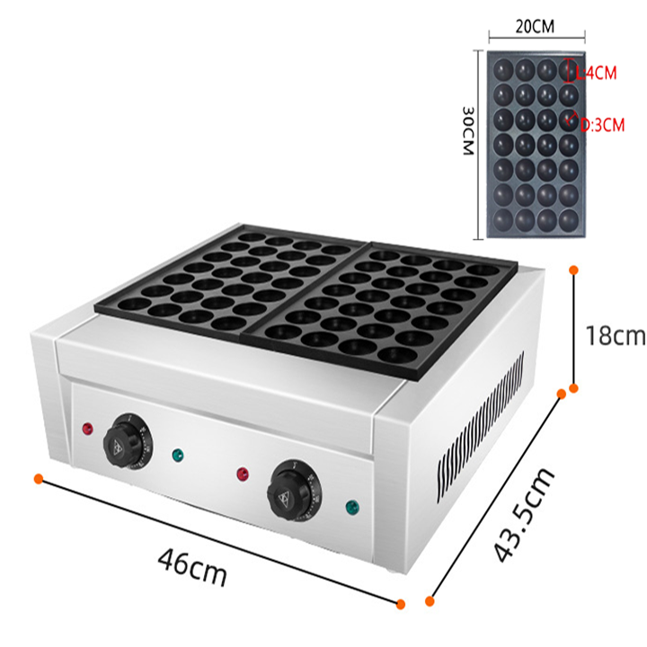 Máy nướng bánh bạch tuộc đôi 4000W kiểm soát nhiệt độ chính xác, bánh thơm ngon