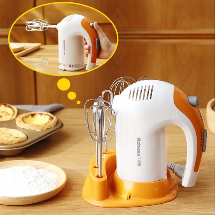Máy đánh trứng cầm tay Netmego N38D công suất 300W kèm 3 bộ que đánh