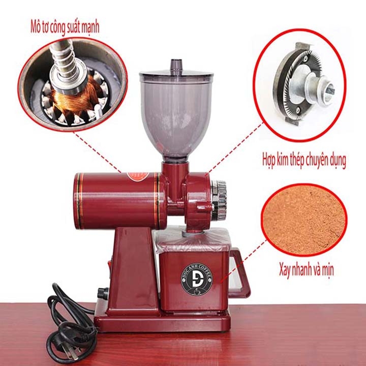 Máy xay cà phê hạt 600N nghiền cafe 8 cấp độ siêu mịn
