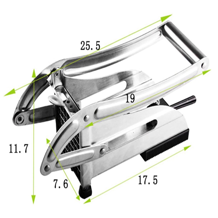 Dụng cụ cắt khoai tây chiên máy cắt củ quả hình vuông con trì 2 cỡ dao