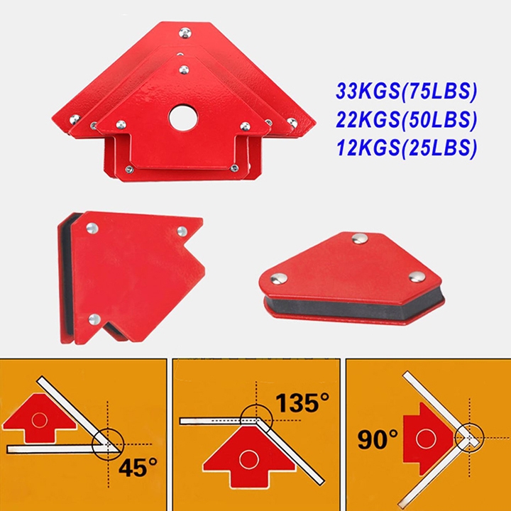 Ke góc nam châm cho thợ hàn lực hút 22kg góc 45°,90°