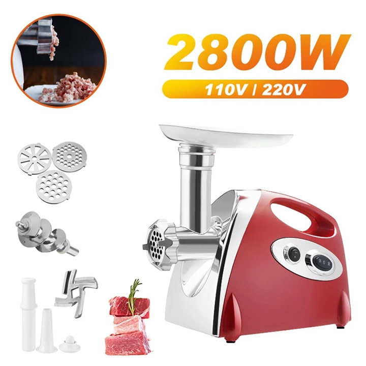 Máy nghiền thịt, máy xay thịt 2800W xay thịt cá, rau củ làm dồi sụn tại nhà
