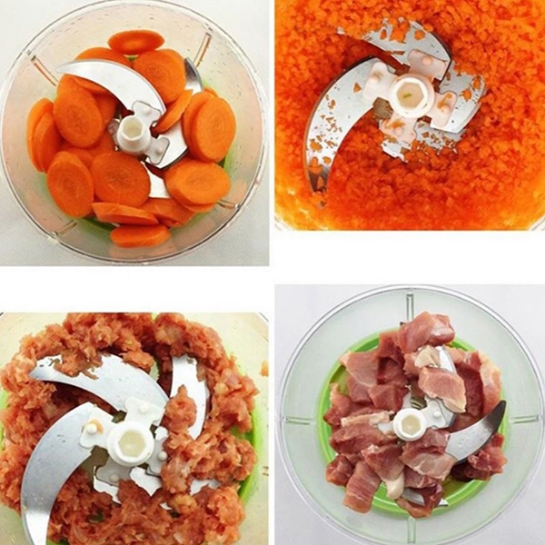 Dụng cụ xay tỏi ớt, rau củ quay tay đa năng