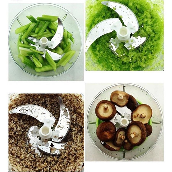 Dụng cụ xay tỏi ớt, rau củ quay tay đa năng