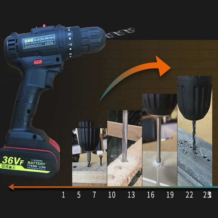 Máy khoan pin, máy bắt vít cầm tay 36V lõi đồng kèm full hộp phụ kiện