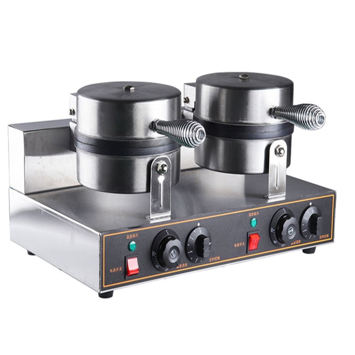 Máy làm bánh kẹp tàn ong, nướng bánh waffle công nghiệp đôi làm nóng nhanh