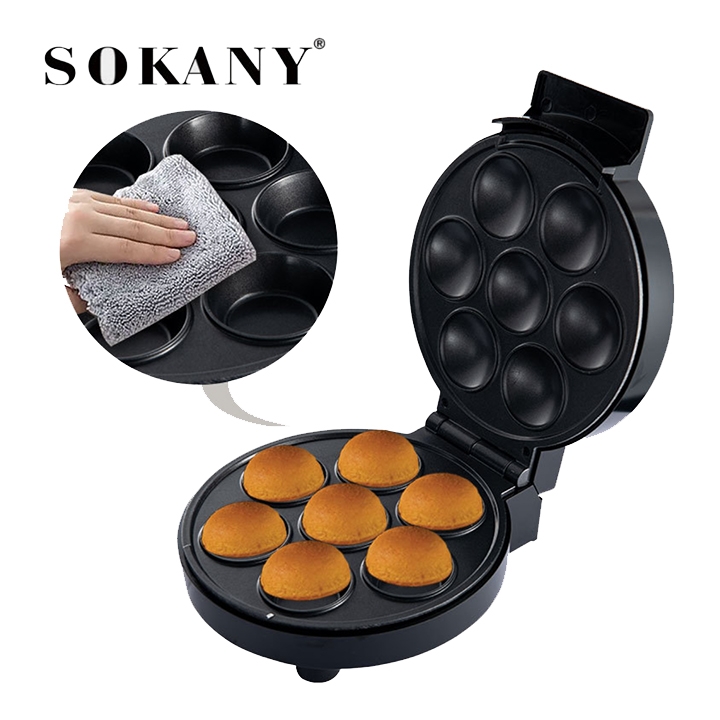 Máy làm bánh bông lan trứng SOKANY SK-308 750W 7 lỗ bánh