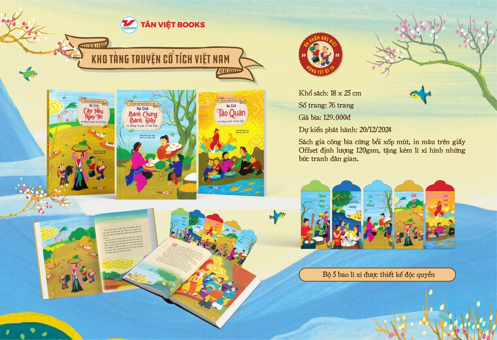Combo 3 cuốn Bộ Sách Tết : Kho Tàng Truyện Cổ Tích Việt Nam ( Tặng Kèm Lì Xì Thiết Kế Độc Quyền )