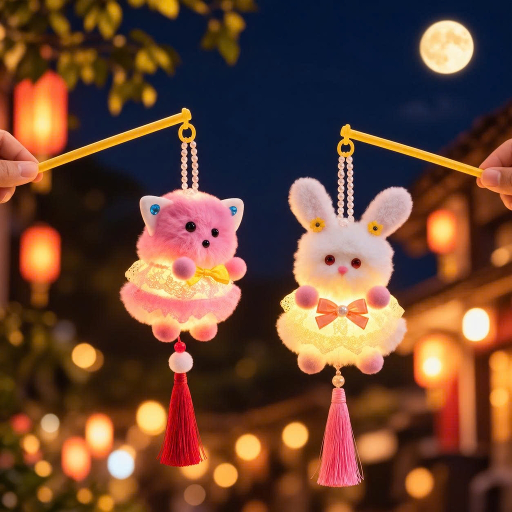 Đèn lồng trung thu hình thú bông dễ thương cho bé - Giao mẫu ngẫu nhiên