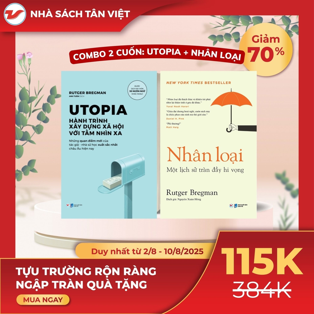 CB17 - Combo 2 cuốn sách lịch sử: Utopia + Nhân loại