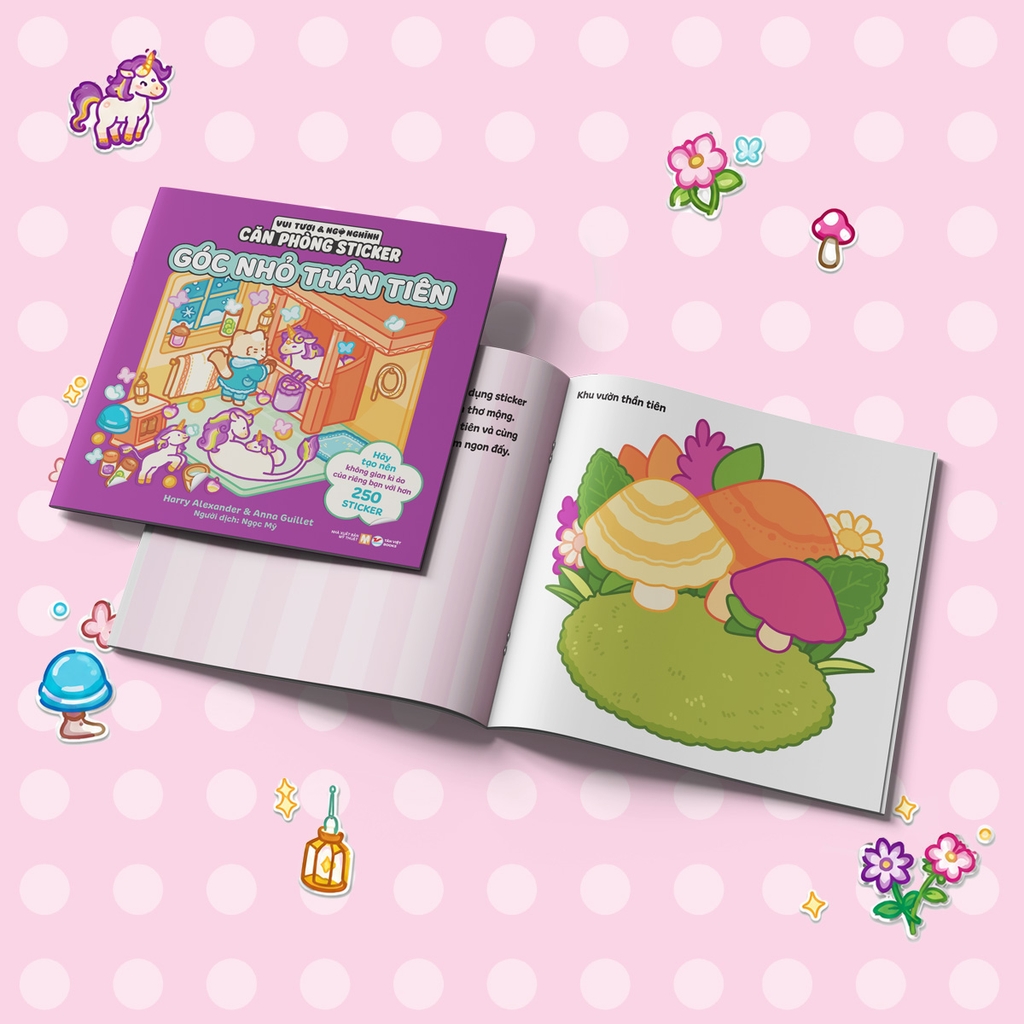 Combo 4 cuốn: Vui tươi & Ngộ nghĩnh: Căn phòng Sticker - Sách dán hình dễ thương cho bé