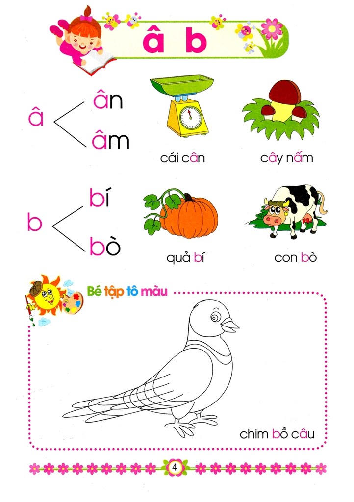 Hành Trình Cho Bé Vào Lớp 1 - Bé Tập Tô Và Ghép Vần